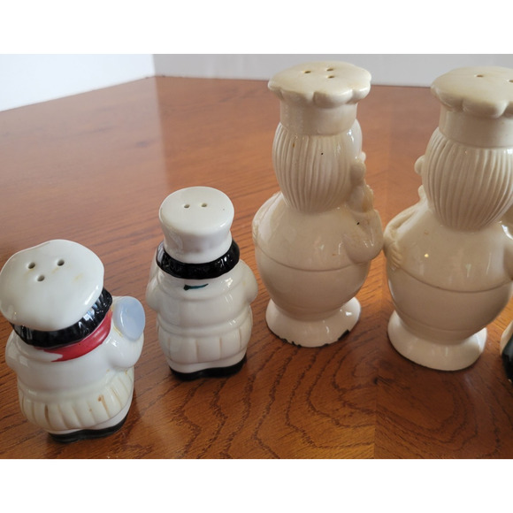 Vintage Salt Pepper SP Shaker Chef & Amish Couple Ceramic Novelty Figures *Flaws - Picture 12 of 16